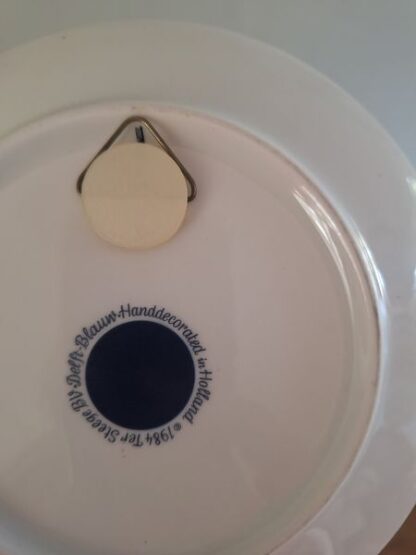 Vintage Delft blauw wandbord kaasmaker - Afbeelding 2