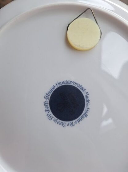 Vintage Delfts blauw wandbord klompenmaker - Afbeelding 2