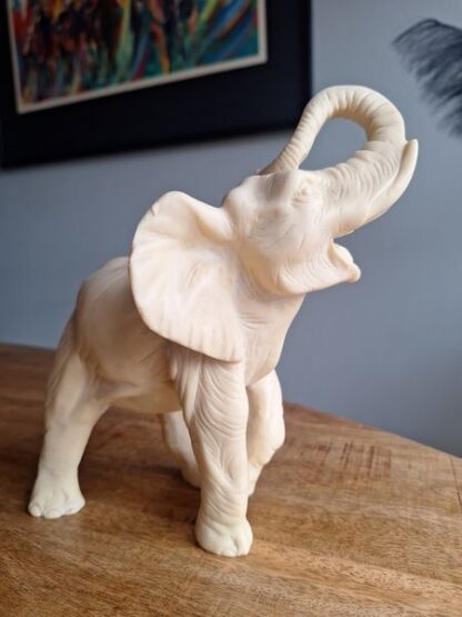 Vintage olifant beeldje stenen ivoor - Afbeelding 2