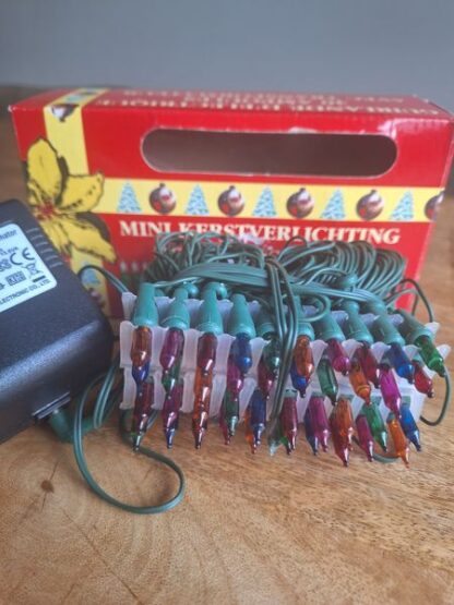 Vintage mini kerstverlichting gekleurde lampjes - Afbeelding 3