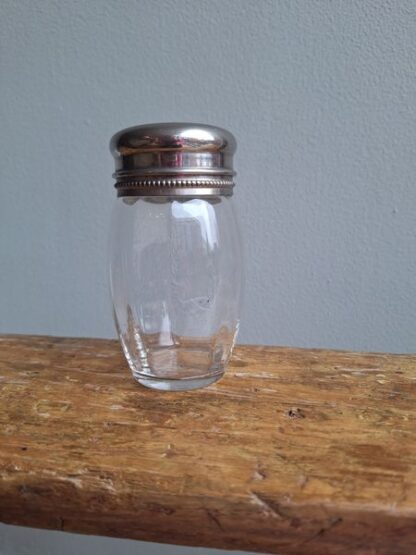 Vintage glazen voorraadpotje