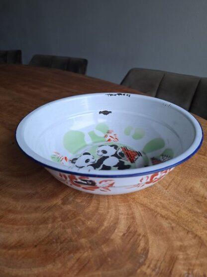 Vintage emaille schaal panda - Afbeelding 4