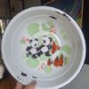 Vintage emaille schaal panda