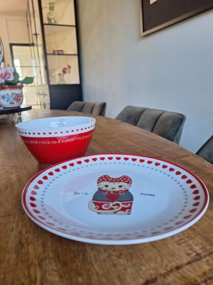Vintage bord en kom V&D - Afbeelding 2