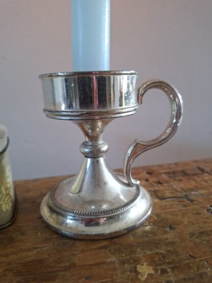 Vintage verzilverde kandelaar West Germany - Afbeelding 3