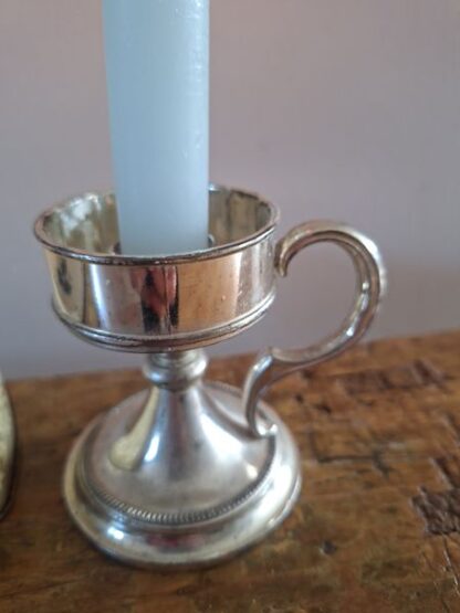 Vintage verzilverde kandelaar West Germany - Afbeelding 4