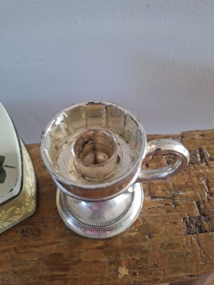 Vintage verzilverde kandelaar West Germany - Afbeelding 5