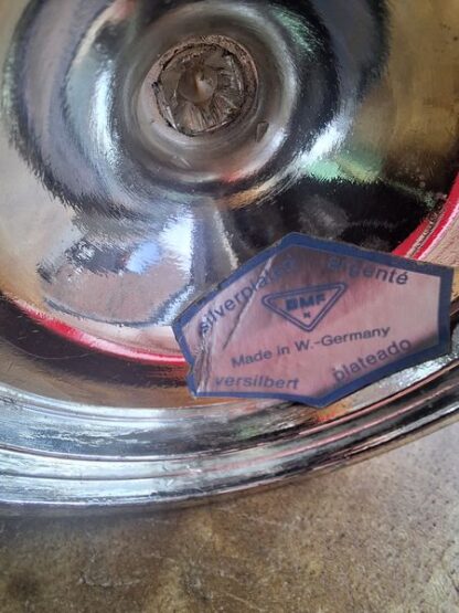 Vintage verzilverde kandelaar West Germany - Afbeelding 2