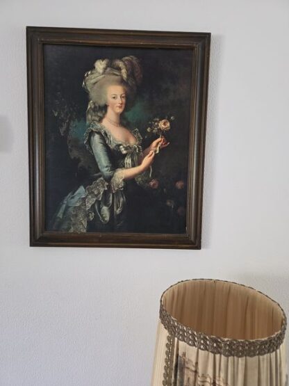 Vintage schilderij Marie-Antoinette met een roos