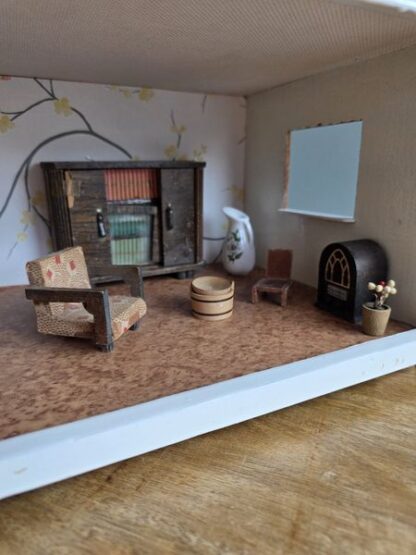 Vintage poppenhuis inclusief meubeltjes en accessoires - Afbeelding 6