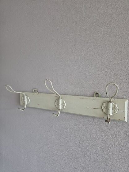 Vintage houten kapstokje mintgroen - Afbeelding 4