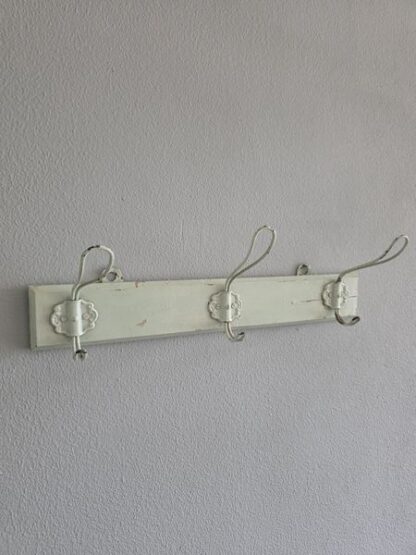 Vintage houten kapstokje mintgroen - Afbeelding 5