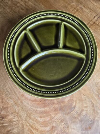 Vintage fondueborden groen