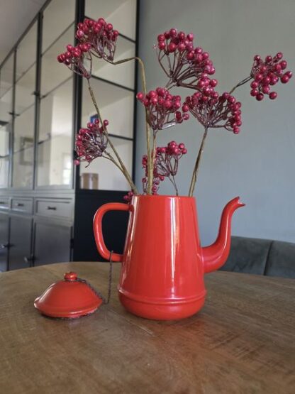 Vintage emaille rode ketel
