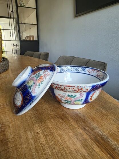 Vintage Japanse kom met deksel Imari - Afbeelding 5