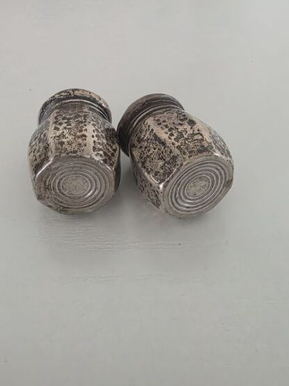 Vintage zilveren peper en zout stelletje Sterling - Afbeelding 3