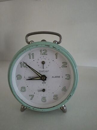 Vintage wekker mintgroen