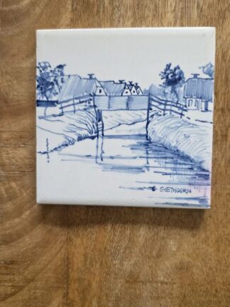 Vintage tegeltje Giethoorn