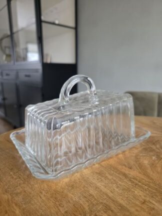 Vintage glazen botervloot