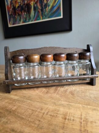 Vintage kruidenrek hout