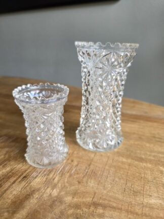 Vintage vaasjes kristalglas