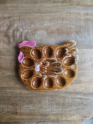 Vintage eierschaal bruin kip