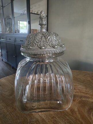 Vintage glazen voorraadpot